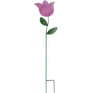 New Trending Antique Finish Metal Garden <b>Support</b> Stakes With Stylized <b>Flower</b> And Leaf Design Customized Size Shape - Product Image 4