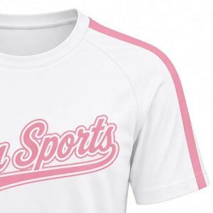เสื้อเชียร์สีขาวชมพู แขนสั้น ชุดกีฬา ชุดทีม ชุดกีฬาสำหรับฝึกซ้อม เสื้อเชียร์ลีดเดอร์สำหรับการแสดง - Product Image 6