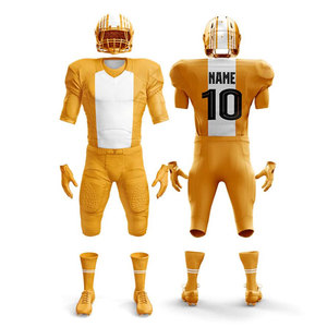 Hot Sale Adult American Football Uniform <b>Compression</b> Kits 100% Polyester Short Sleeve Printed Training Practice Team Wear - Product Image 1