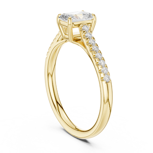 Anillo de Diamante Cultivado en Laboratorio de Lujo Personalizado Aries Jewel, Oro Amarillo de 14K, VS VVS DEF, Corte Radiante, Anillo Solitario para Uso Diario - Product Image 3