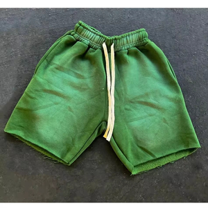 Pantalones Cortos Personalizados para Hombre, Lavado Ácido, Felpa Francesa, 100% Algodón, Cintura Elástica, Alta Calidad, Estilo Vintage, Estampado Puff, Talla Grande - Product Image 4