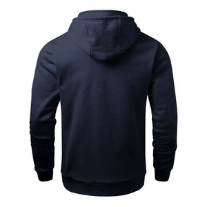 Sweat-shirt à capuche zippé marron pour homme, coupe ajustée, couleur unie, veste en polaire décontractée, vêtements d'automne - Product Image 5
