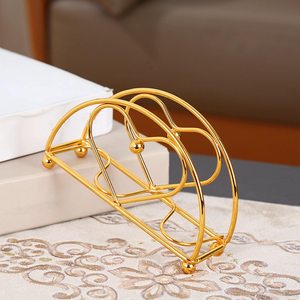 Boîte à mouchoirs en métal pour hôtels, design européen, durable, portable, porte-serviettes plaqué or pour restaurants, OEM - Product Image 3