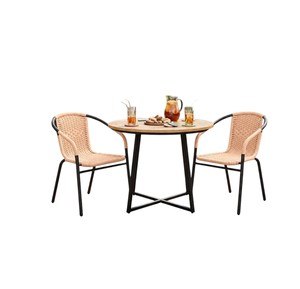 Silla de Ratán PE para Exteriores a Precio de Fábrica, Mimbre Natural Apilable, Silla de Jardín, Patio, Comedor, Impermeable, para Hotel, Cafetería, Muebles de Ocio - Product Image 3