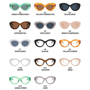 Lunettes de soleil œil de chat haute esthétique, design concave tendance, pour la photographie de rue, protection solaire - Product Image 3