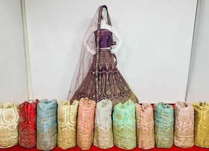 Premium Zarna 16 Kali Lehenga Adultos Completo Jarkan Piedras Espejo Shisha Brillo Trabajo Can-Can Big Flare Fuertemente Bodas - Product Image 4
