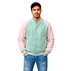 Veste universitaire personnalisée avec appliqué en feutre, fabricant de vêtements de rue Letterman, fournisseur de vêtements en gros à marque privée - Product Image 2