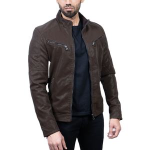 Chaqueta de Cuero con Textura de Moda para Hombre con Logotipo Frontal, Precios al por Mayor para Chaquetas de Mezclilla Juveniles, Chaqueta de Piloto, Bomber, Aviador - Product Image 1