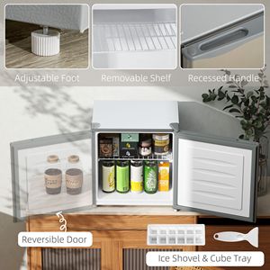 Congelatore verticale compatto da 1,1 piedi cubi con porta reversibile e ripiani rimovibili per casa, dormitorio o appartamento - Product Image 6