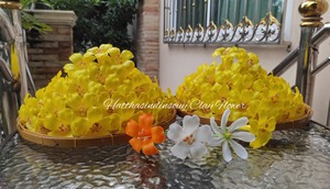 Arreglo Floral de Arcilla Amarilla, Decoración Floral Hecha a Mano, Centro de Mesa Decorativo para Hogar, Cafetería, Restaurante - Product Image 4
