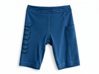 Shorts de compression pour homme avec poche latérale, séchage rapide, en tricot de spandex et polyester, coupe sportive, longueur courte, coupe ajustée