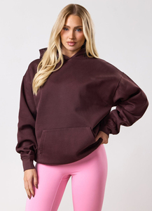 Sudadera con Capucha Extra Grande de Forro Polar para Mujer, de Alta Calidad, Personalizada, Ecológica, con Logotipo Frontal Sólido - Product Image 4