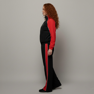 High Quality Unisex <b>Black</b> Red Solid Eco-Friendly 100% Nylon 2 1 Design <b>Windbreaker</b> Tracksuit Drawstring Closure Sporty Track - Product Image 6