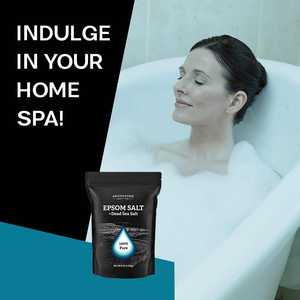Poudre de bain d'Epsom 100% pure et biologique, sel de la mer Morte luxueux, riche en minéraux, Aromasong Int. Modèle 242 Origine américaine - Product Image 2