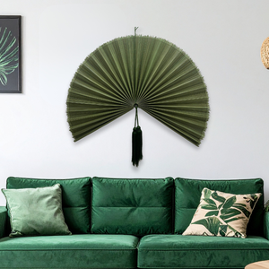 Éventail décoratif en bambou naturel, fait main, à suspendre au mur, décoration écologique pour la maison, l'hôtel, la station balnéaire - Product Image 6