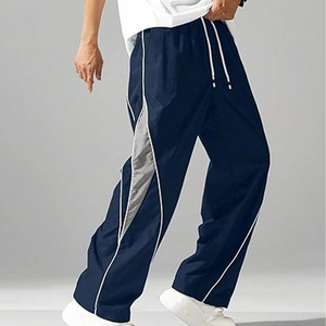 Pantalones Deportivos Cargo Ligeros para Hombre, Corte Holgado, Resistentes al Viento, con Cintura Elástica, Material de Nailon, Estilo Hip Hop - Product Image 4