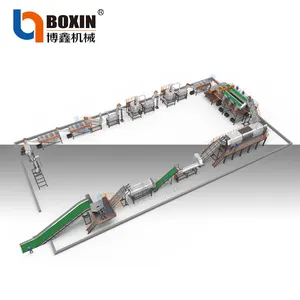BOXIN 1000kg/h Auto PET Waste Plastic Bottles crushing washing drying Recycling Washing Line for recycling