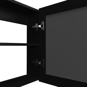 Armadietto Portamedicinali Nero per Bagno Hailey, Eleganti Specchi da Bagno - Product Image 4