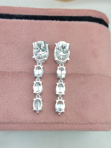 Elegant Oval Cut Diamond <b>Earrings</b> in White Gold | Classic Luxury <b>Fine</b> Jewelry <b>Studs</b> for Women | Timeless Brilliant Sparkle Gift - Product Image 4