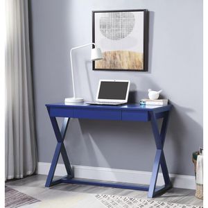 โต๊ะเขียนหนังสือทรงสี่เหลี่ยมสีฟ้าทไวไลท์พร้อมลิ้นชัก 1 ช่องสำหรับใช้กับคอมพิวเตอร์ - Product Image 2