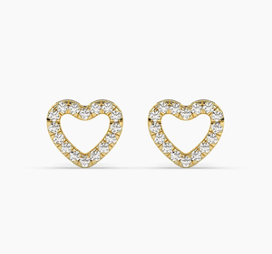 ต่างหูเพชรทรงกลม 14KT ทองคำแท้ เพชรเลี้ยงในห้องปฏิบัติการ รับรองโดย IGI ชุบทอง เหมาะสำหรับผู้หญิง สวมใส่ได้ทุกวัน งานแต่งงาน เครื่องประดับหรูหรา - Product Image 1