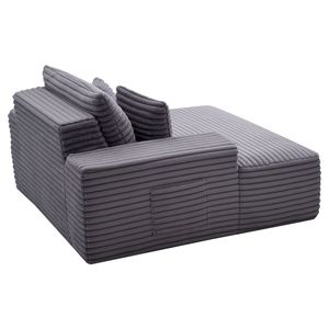 Moderna Chaise Longue da Interno Senza Struttura da 54 Pollici con Comfort di Lettura Superdimensionato e Cuscini Coordinati - Product Image 1