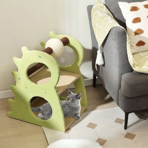 Moderno Tiragraffi a 2 Livelli con Palla Girevole in Sisal per Gatti da Interno - Product Image 3