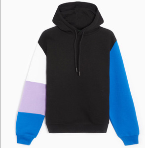 Sudaderas con Capucha de Algodón con Cordón y Logotipo Personalizado de Alta Calidad, Unisex, en Bloques de Color para Hombre - Product Image 5
