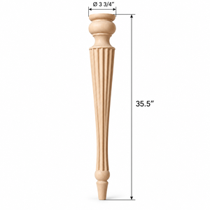 Pata de Mesa de Madera Maciza, Pata de Mueble de Madera Maciza, Soporte Redondo Tradicional para Mesa, Fácil Instalación, Uso en Hogar y Oficina - Product Image 2