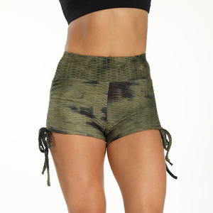 Wholesale <b>Seamless</b> Yoga Striped High Waist Butt Lifting <b>Shorts</b> Sports Bra Breathable Quick Dry <b>Gym</b> Fitness Activewear <b>Shorts</b> - Product Image 6
