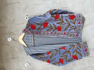 เสื้อแจ็คเก็ตบอมเบอร์ปักลายกำมะหยี่แบบถักนิตติ้ง ผ้าควิลท์แบบกลับด้านได้ ลายซูซานี ผ้าฝ้าย แขนยาว สไตล์วินเทจ ฮิปปี้ สำหรับฤดูใบไม้ร่วงและฤดูหนาว - Product Image 6