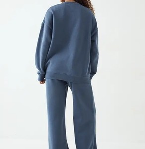 Women's <b>Lounge</b> Tracksuit Set Soft Sweatshirt and Matching <b>Trousers</b> Private Label Supplier Tracksuit with Ribbed Cuff & Hem - Product Image 3