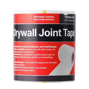 Nastro Adesivo in Fibra di Vetro per Giunti di Cartongesso, 15 cm L x 30 m L, Facile da Applicare, 12 Rotoli - Product Image 1