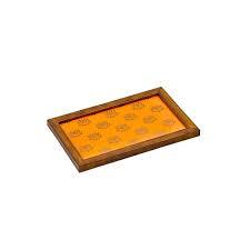 Bandeja Rectangular Clásica y Duradera de Madera y Resina para Servir Desayuno, Té, Café, Comida y Bocadillos - Ideal para Bodas - Product Image 4