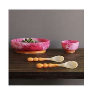 Juego de Tenedores y Cucharas para Ensalada de Resina Epoxi Hechos a Mano, Pulidos, para Restaurante, Hotel, Cena, Vajilla para el Hogar, Servidor de Ensalada - Product Image 2