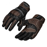 Gants de motocross durables unisexes |   Gants en cuir respirants coupe-vent pour le voyage et les sports de plein air