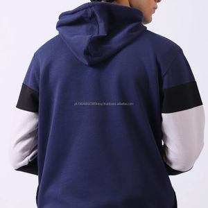 Sweat-shirt à capuche surdimensionné en molleton français de haute qualité avec broderie personnalisée et impression en relief pour homme, uni et teint pour l'hiver - Product Image 4