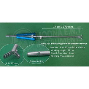 ชุดเครื่องมือผ่าตัดหัวใจ DeBakey Wide Jaw Forceps ทำจากเหล็กกล้าไร้สนิม ใช้ซ้ำได้ สำหรับจัดการเนื้อเยื่อ ได้รับการรับรองมาตรฐาน CE - Product Image 1