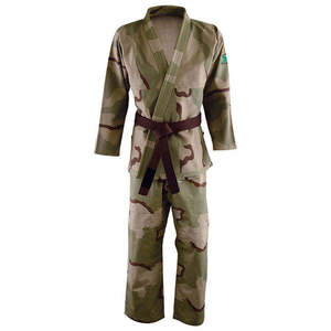 Kimono de BJJ camouflage pour homme, 100% coton, coupe classique, extensible, respirant, léger, vêtements d'arts martiaux, taille adulte, logo sur la manche gauche - Product Image 1