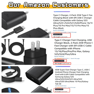 <span class=keywords><strong>Cargador</strong></span> de Pared USB C de 25W de Calidad Original, <span class=keywords><strong>Adaptador</strong></span> de Carga Rápida Tipo C PD para Teléfonos <span class=keywords><strong>Samsung</strong></span> Galaxy Note - Product Image 2