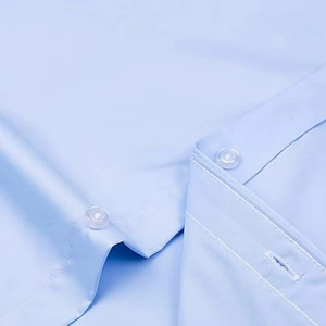 Chemise habillée homme bleu clair à manches longues en polyester et coton, style business décontracté, pour le bureau, à prix réduit - Product Image 5