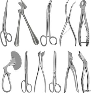 ชุดเครื่องมือถอดเฝือกแบบแมนนวล 11 ชิ้น ผลิตจากเหล็กกล้าไร้สนิมเกรดเยอรมัน กรรไกรตัดเฝือกสำหรับศัลยกรรมกระดูกและข้อ ใช้ในโรงพยาบาล - Product Image 1