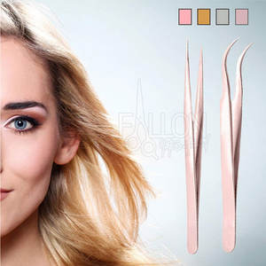 Pince à cils professionnelle courbée pour techniques de volume, pince à cils experte pour isolation précise des cils - Product Image 6