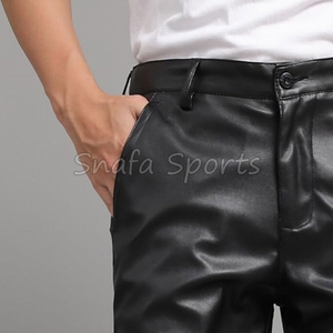 กางเกงขาสั้นหนังผู้ชายแบบใหม่ สไตล์ลำลอง คลาสสิก สำหรับออกกำลังกาย วิ่ง หรือใส่ลำลอง มีเชือกผูกเอว เหมาะสำหรับฤดูร้อน มีจำหน่ายแล้ว - Product Image 6