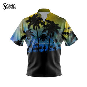 Custom Printed Sublimated Reversible Plus Size <b>Bowling</b> Jerseys Cheap Team Shirts OEM Logo Polyester - Product Image 1