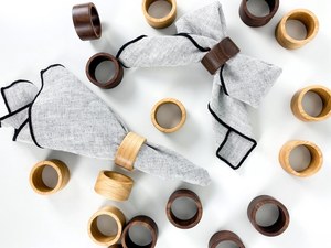 Premium Carved Wooden Napkin Ring for Hotel Restaurant Dinner <b>Table</b> Decor Accessories Elegant Design Collection Display - Product Image 2