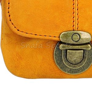 Pochette de ceinture en cuir véritable, sac banane en cuir Crazy Horse pour homme, petite pochette de voyage - Product Image 6