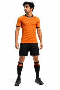 Wholesale Custom High Quality 100% Polyester Breathable Quick Dry V-Neck Unisex Football Shirts Youth Soccer Wear Jerseys - Product Image 3