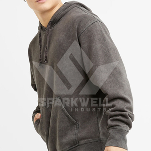Sudadera con Capucha Gris Oscuro para Hombre, 100% Algodón Felpa, Corte Regular, Estampado Trasero, Ropa Casual de Otoño - Product Image 3
