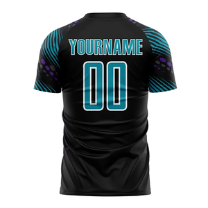 Custom Made High Quality 100% Polyester Crew Neck Short Sleeve Soccer Jerseys T-Shirts Shorts Sets Printed Summer Stretch - Product Image 2